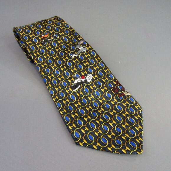 Vintage Looney Tunes Mania Tie 1994 Necktie Bugs Bunny Taz Sylvester Daffy Duck‎ - Picture 1 of 7